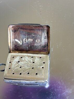 1825 British Hallmark Sterling Silver Vinaigrette by John Turner
